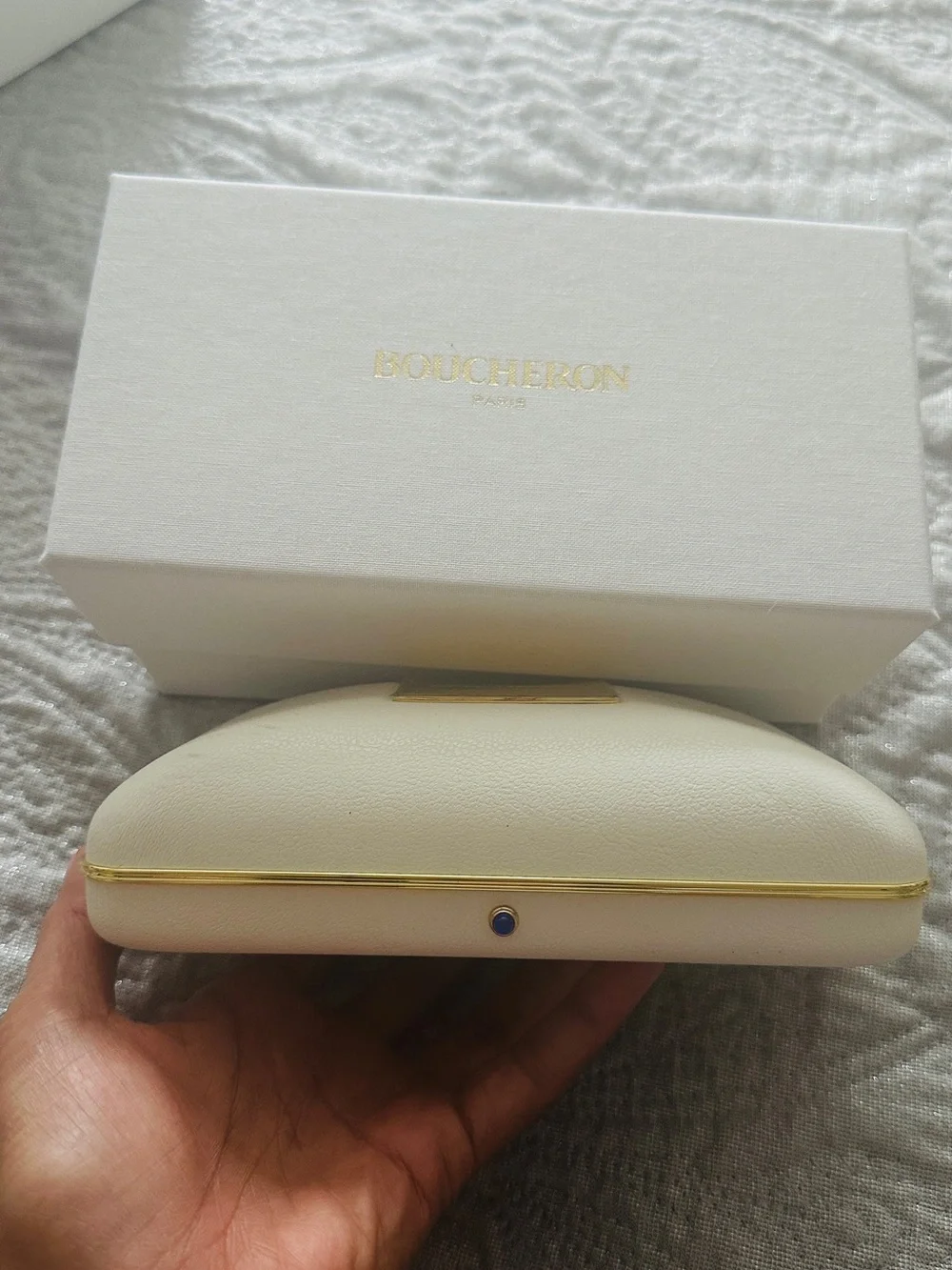 Boucheron Gold Novelt Aviator Limited Edition Crystal Frame Luxury Sunglasses